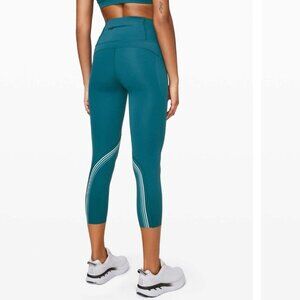 Lululemon Speed Limit 23" Tight Running Leggings Bermuda Teal Size 4